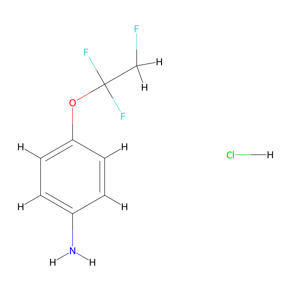 4-(1,1,2-Trifluoroethoxy)aniline hydrochloride molecular structure, CAS 109230-59-3