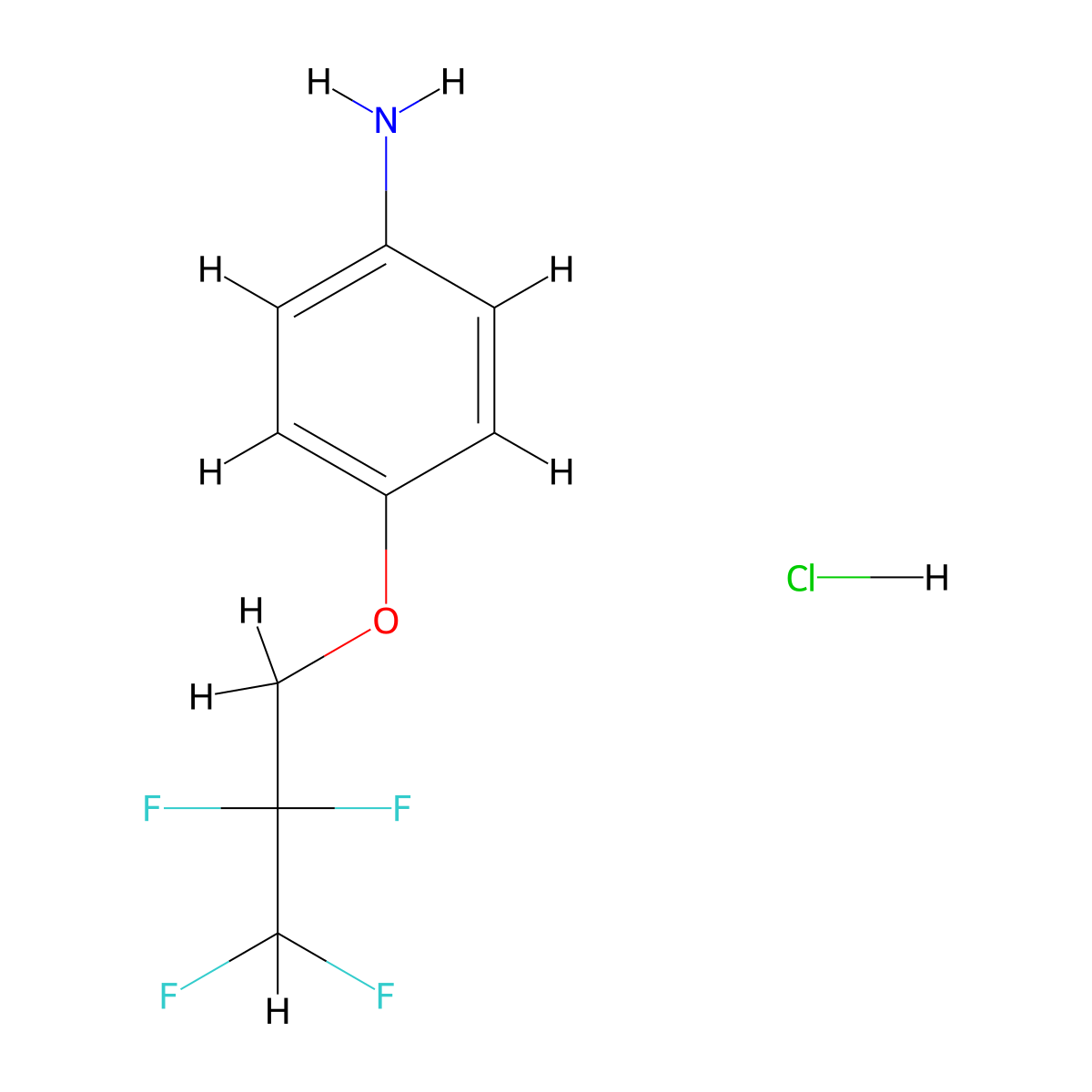 4-(2,2,3,3-Tetrafluoropropoxy)aniline hydrochloride molecular structure, CAS 109230-81-1