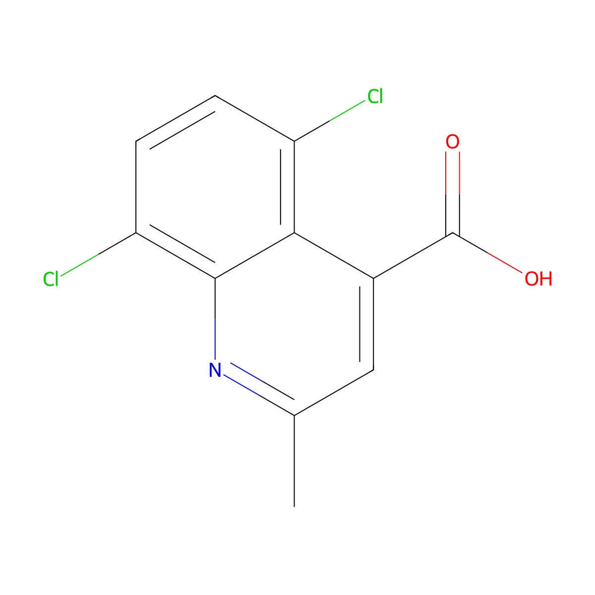 5,8-Dichloro-2-methyl-4-quinolinecarboxylic acid molecular structure, CAS 1092300-23-6