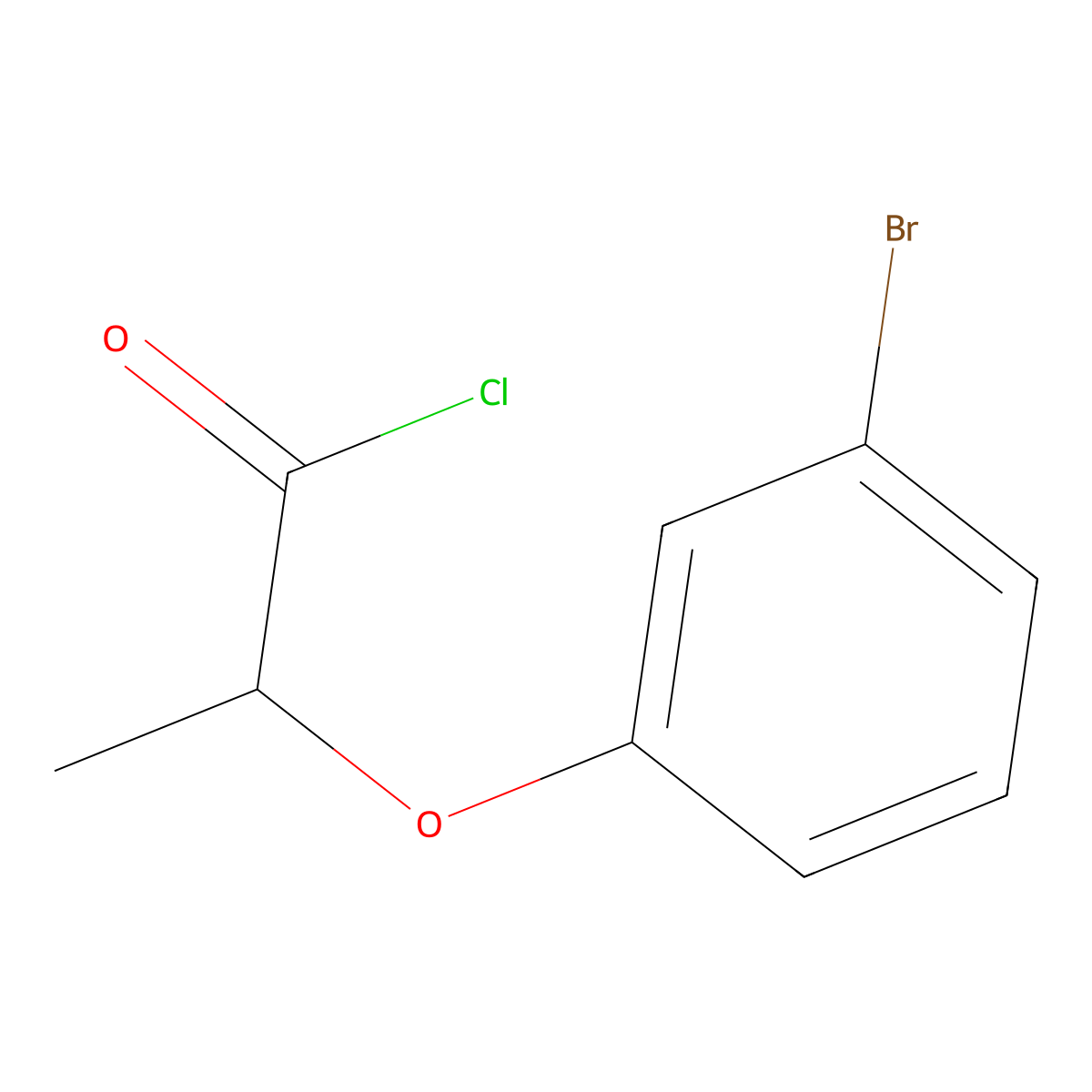 2-(3-Bromophenoxy)propanoyl chloride molecular structure, CAS 1092300-28-1