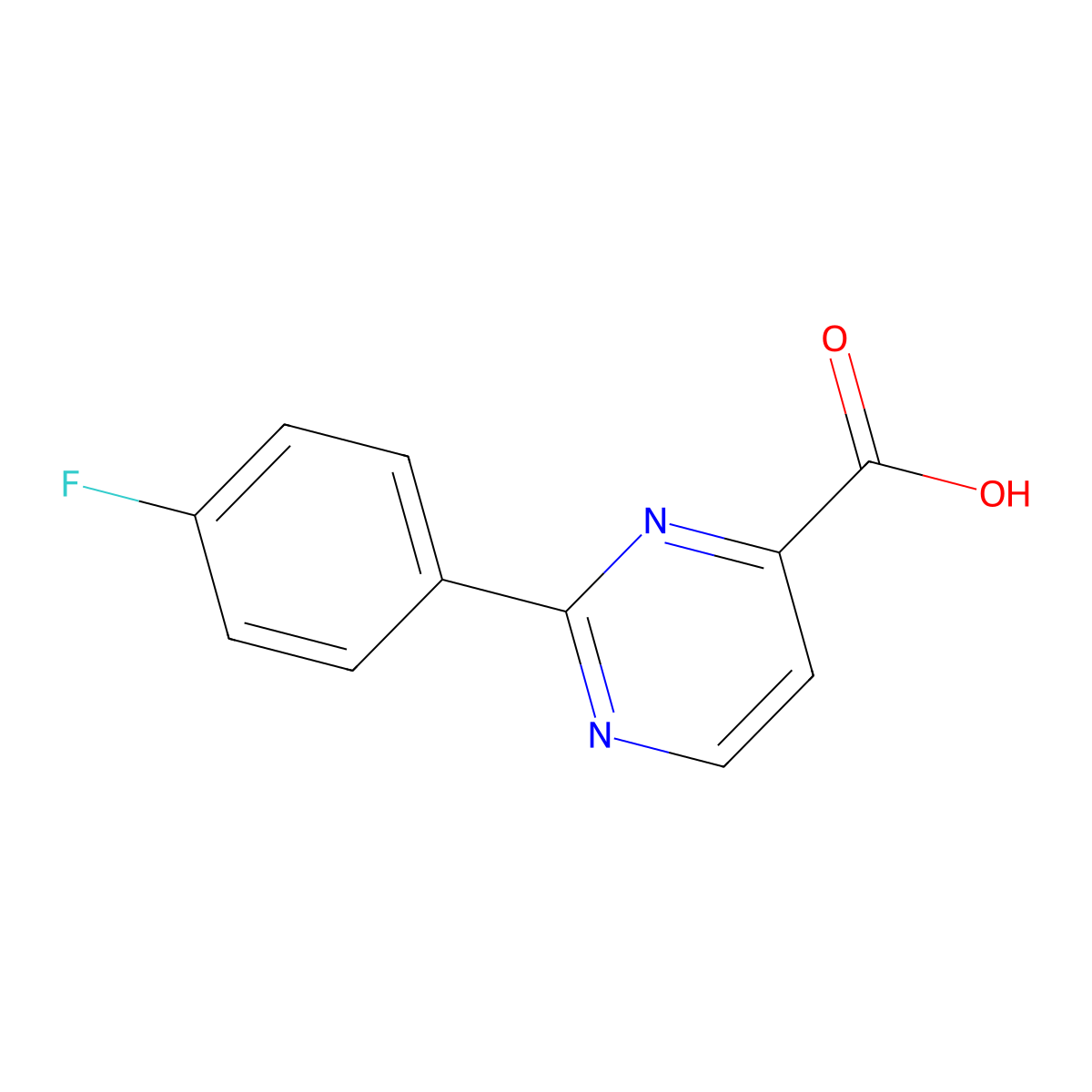 2-(4-Fluorophenyl)pyrimidine-4-carboxylic acid molecular structure, CAS 1092300-73-6