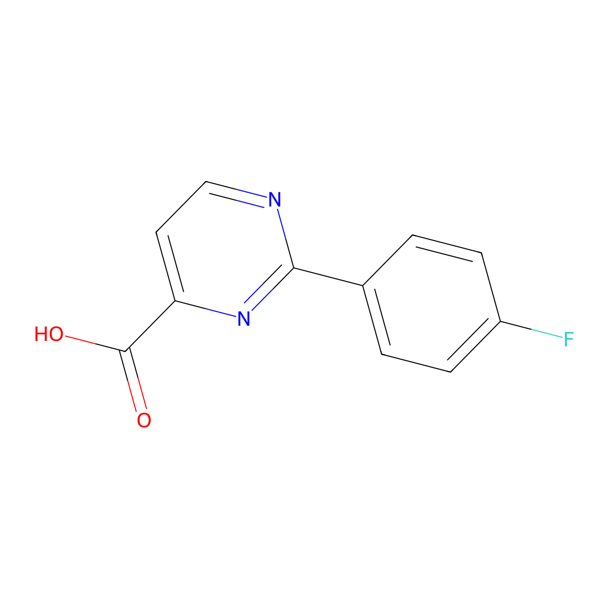 2-(4-Fluorophenyl)pyrimidine-4-carboxylic acid molecular structure, CAS 1092300-73-6