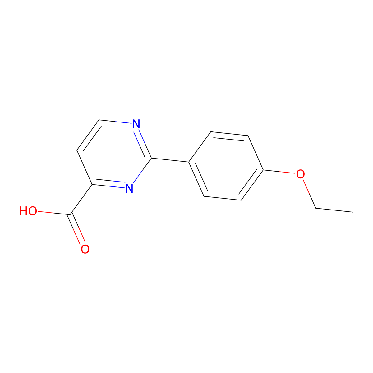 2-(4-Ethoxyphenyl)pyrimidine-4-carboxylic acid molecular structure, CAS 1092300-85-0