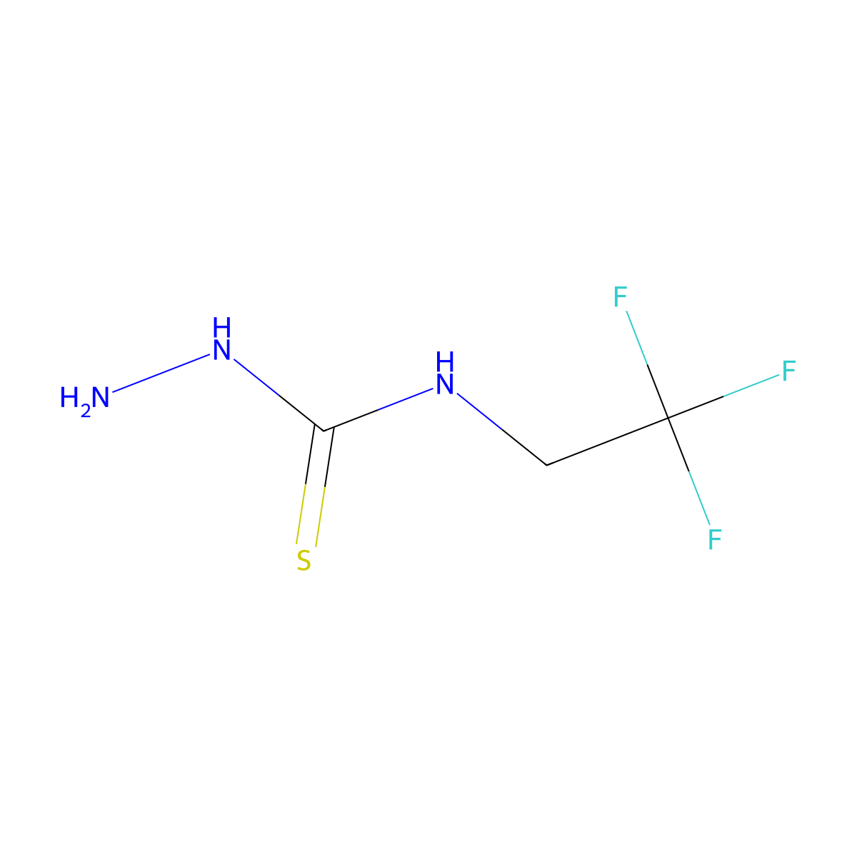 1-Amino-3-(2,2,2-trifluoroethyl)thiourea molecular structure, CAS 1092300-87-2