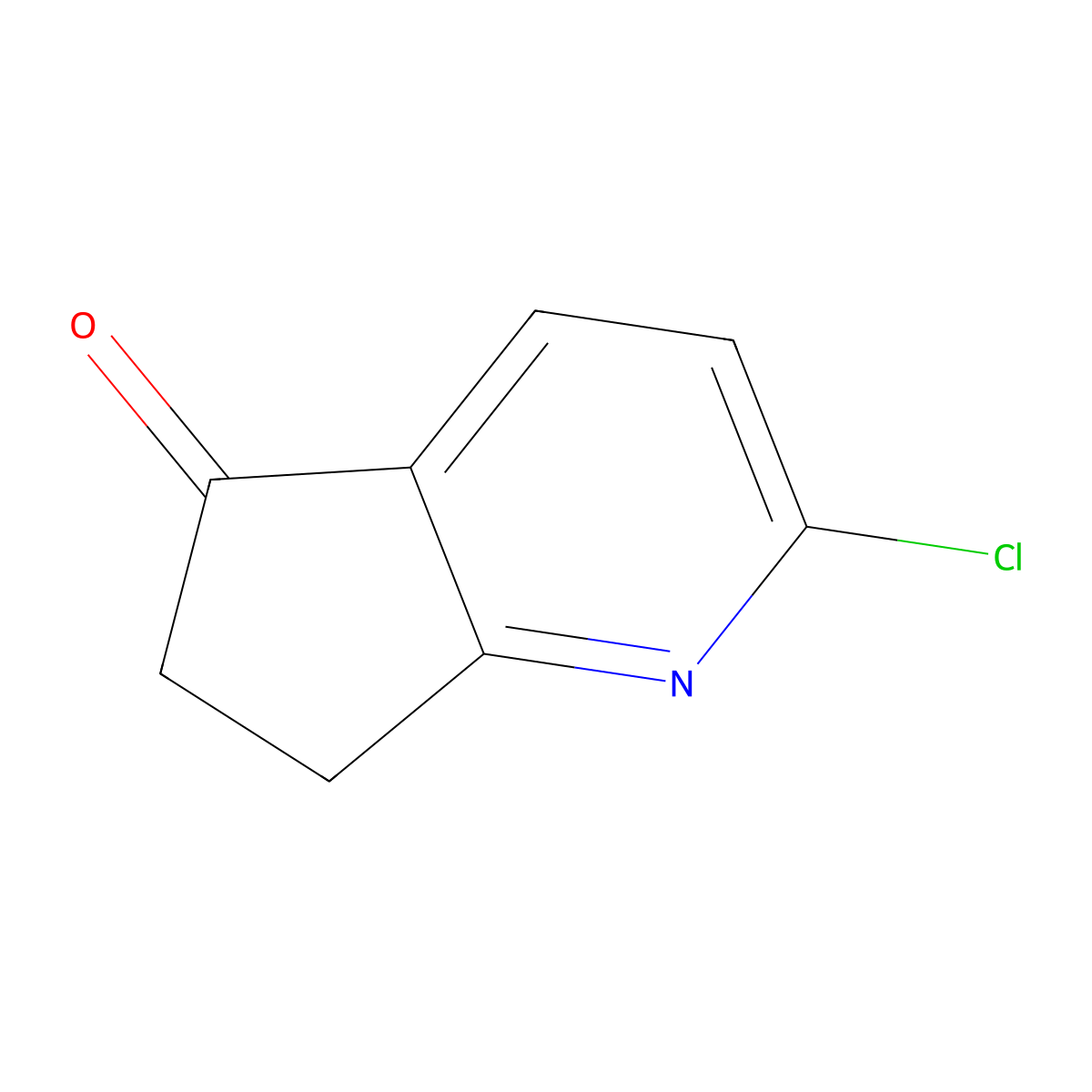2-chloro-5H,6H,7H-cyclopenta(b)pyridin-5-one molecular structure, CAS 1092301-56-8