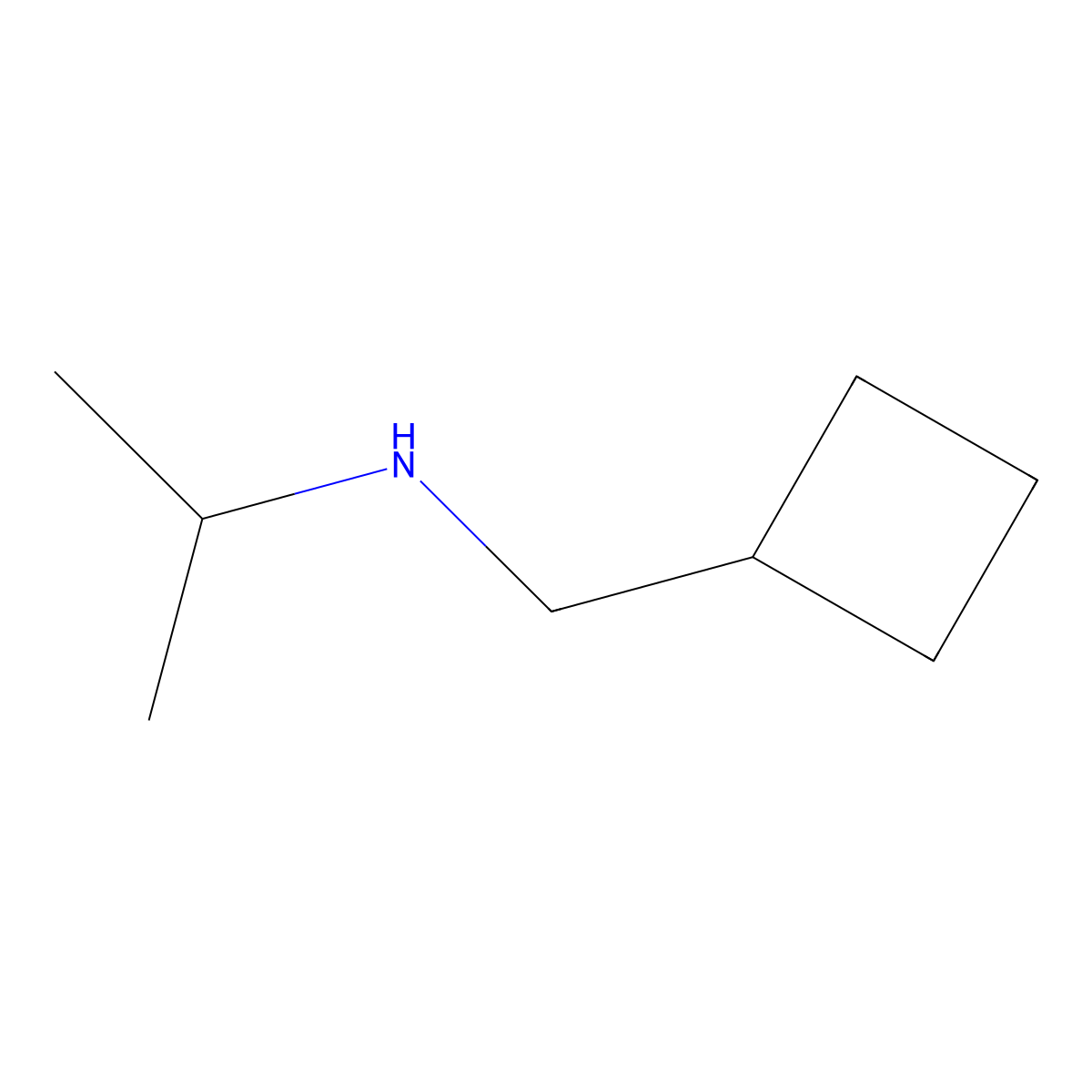 (Cyclobutylmethyl)(propan-2-yl)amine molecular structure, CAS 1092301-63-7
