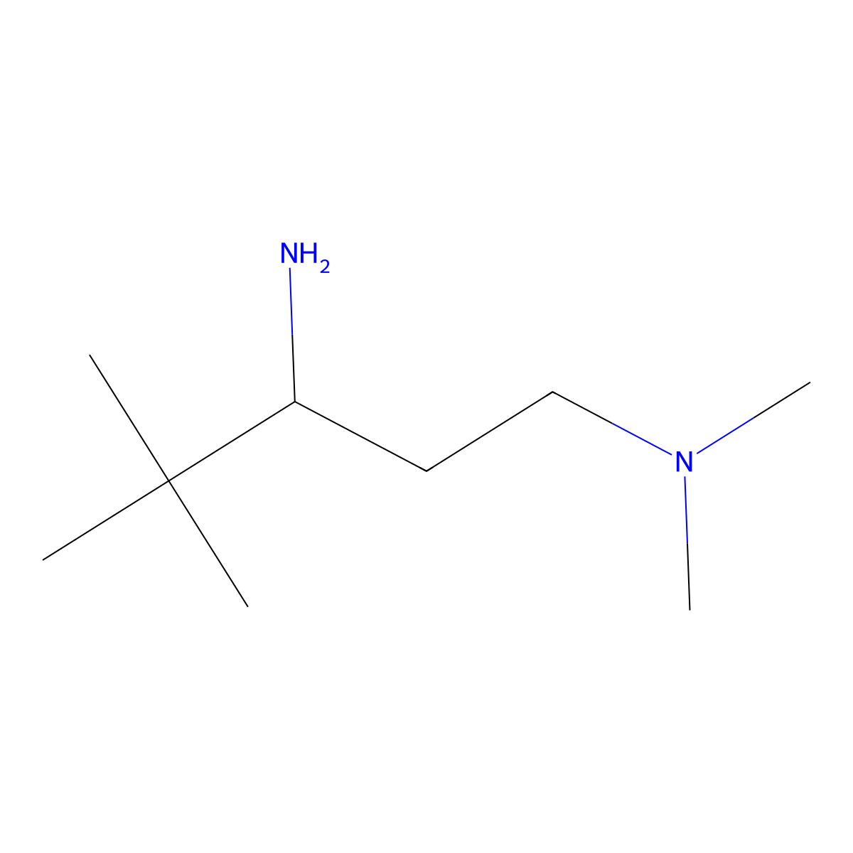 (3-Amino-4,4-dimethylpentyl)dimethylamine molecular structure, CAS 1092301-75-1