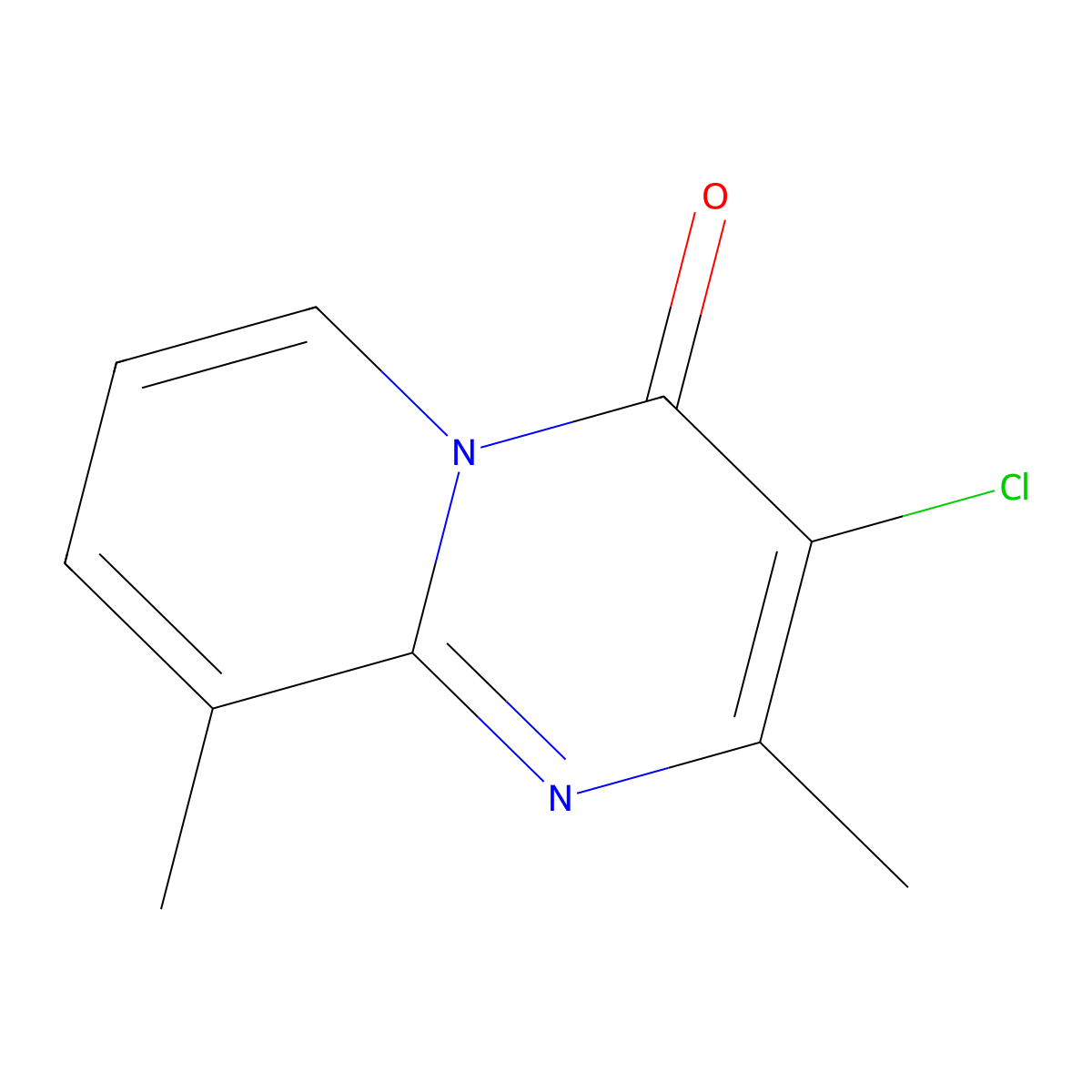 3-chloro-2,9-dimethyl-4H-pyrido[1,2-a]pyrimidin-4-one molecular structure, CAS 1092303-19-9