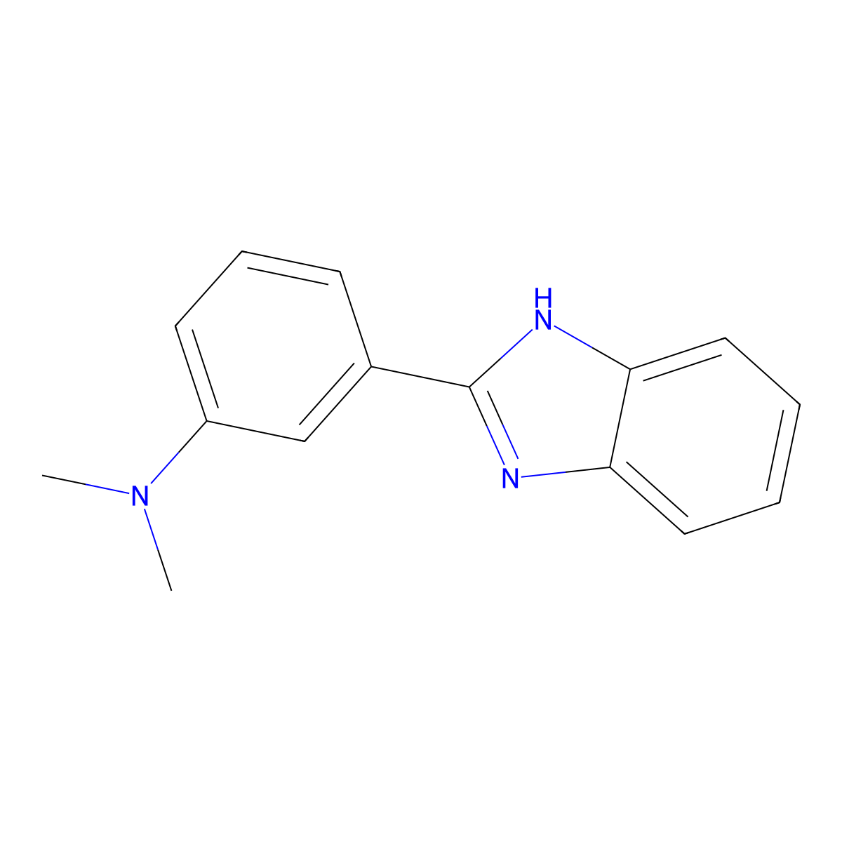 [3-(1H-Benzimidazol-2-yl)phenyl]dimethylamine molecular structure, CAS 1092304-09-0