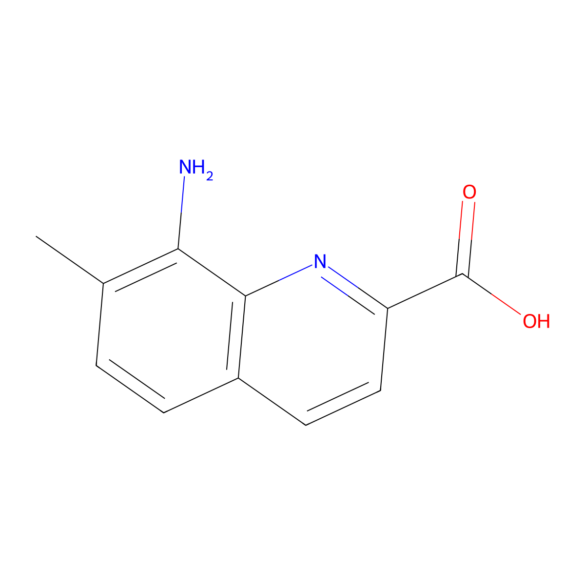 8-Amino-7-methylquinoline-2-carboxylic acid molecular structure, CAS 1092304-70-5