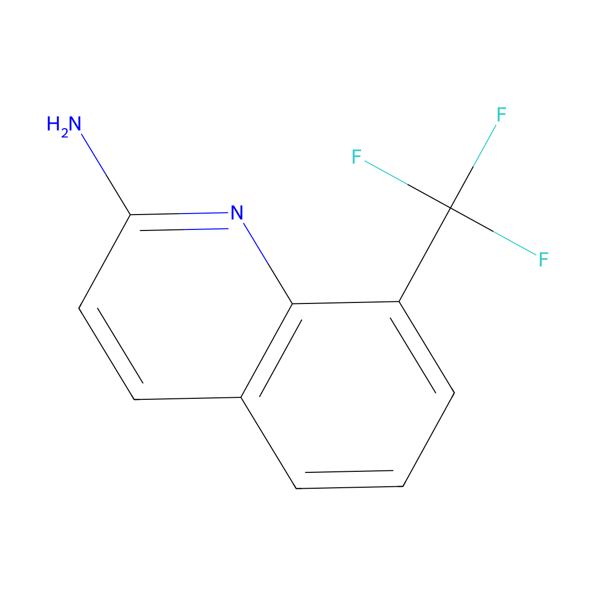 8-(Trifluoromethyl)quinolin-2-amine molecular structure, CAS 1092304-80-7