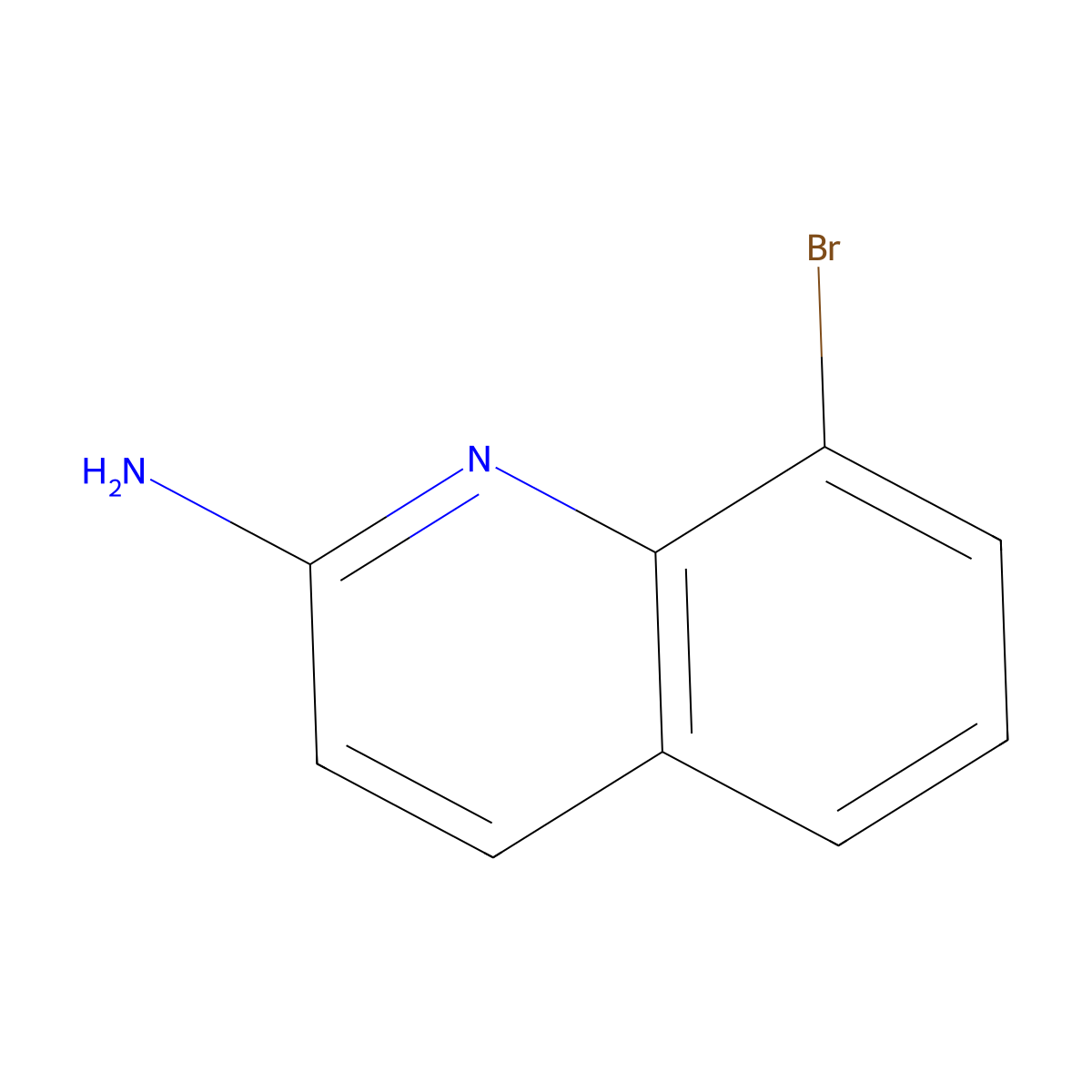 8-Bromoquinolin-2-amine molecular structure, CAS 1092304-85-2