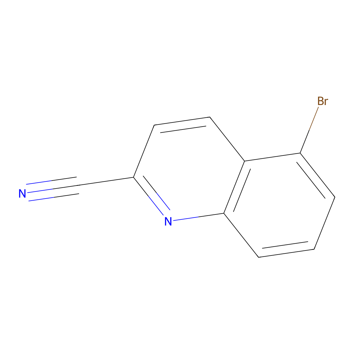 5-Bromoquinoline-2-carbonitrile molecular structure, CAS 1092304-90-9