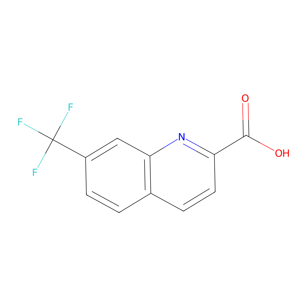 7-(Trifluoromethyl)quinoline-2-carboxylic acid molecular structure, CAS 1092304-95-4