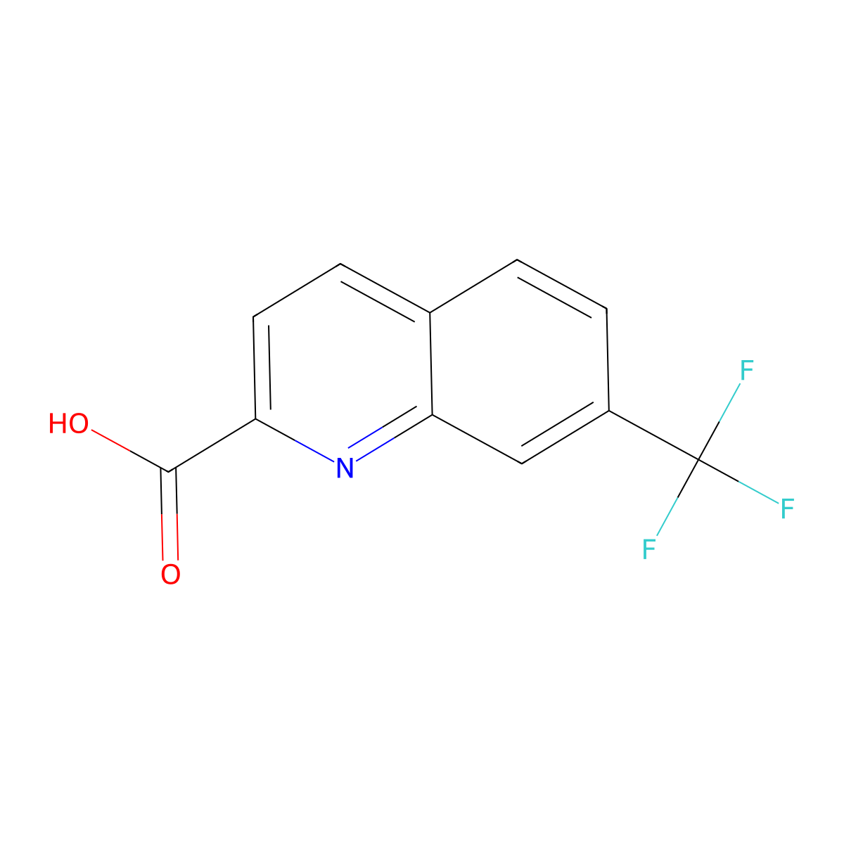 7-(Trifluoromethyl)quinoline-2-carboxylic acid molecular structure, CAS 1092304-95-4