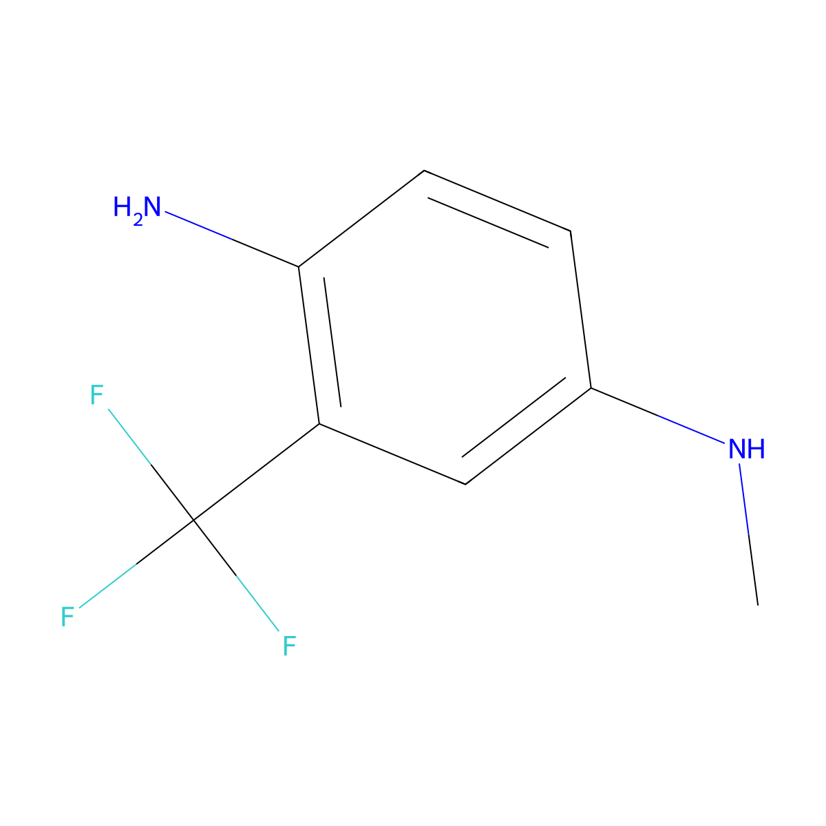 1-N-methyl-3-(trifluoromethyl)benzene-1,4-diamine molecular structure, CAS 1092305-02-6