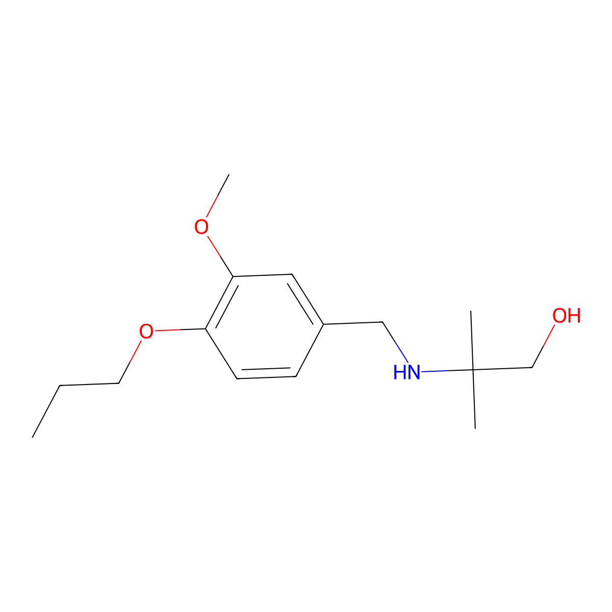 2-[(3-Methoxy-4-propoxybenzyl)amino]-2-methyl-1-propanol molecular structure, CAS 1092305-11-7