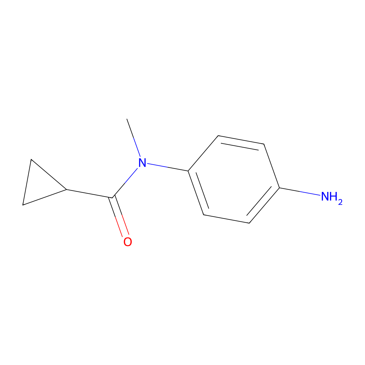 N-(4-aminophenyl)-N-methylcyclopropanecarboxamide molecular structure, CAS 1092305-17-3
