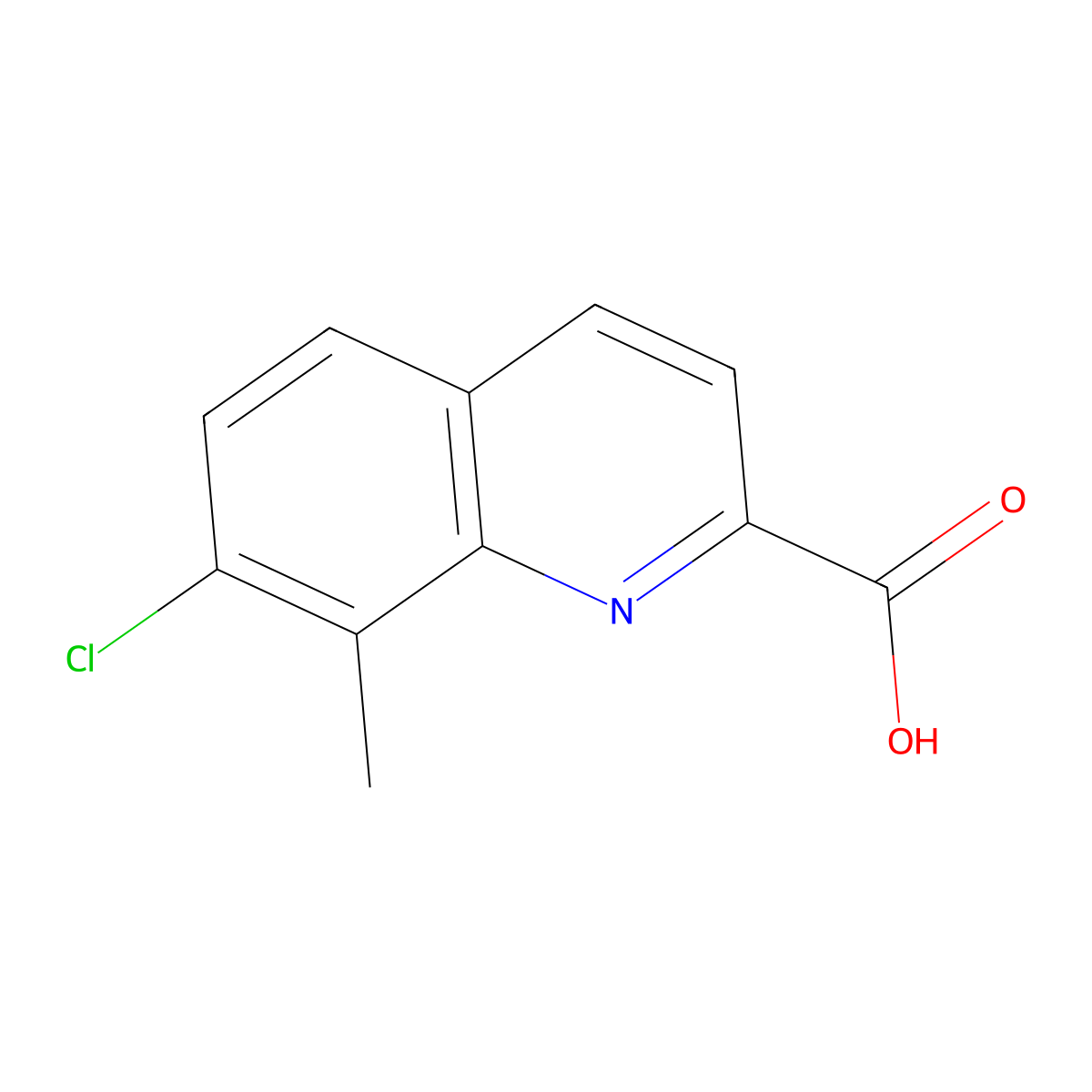 7-Chloro-8-methylquinoline-2-carboxylic acid molecular structure, CAS 1092305-25-3