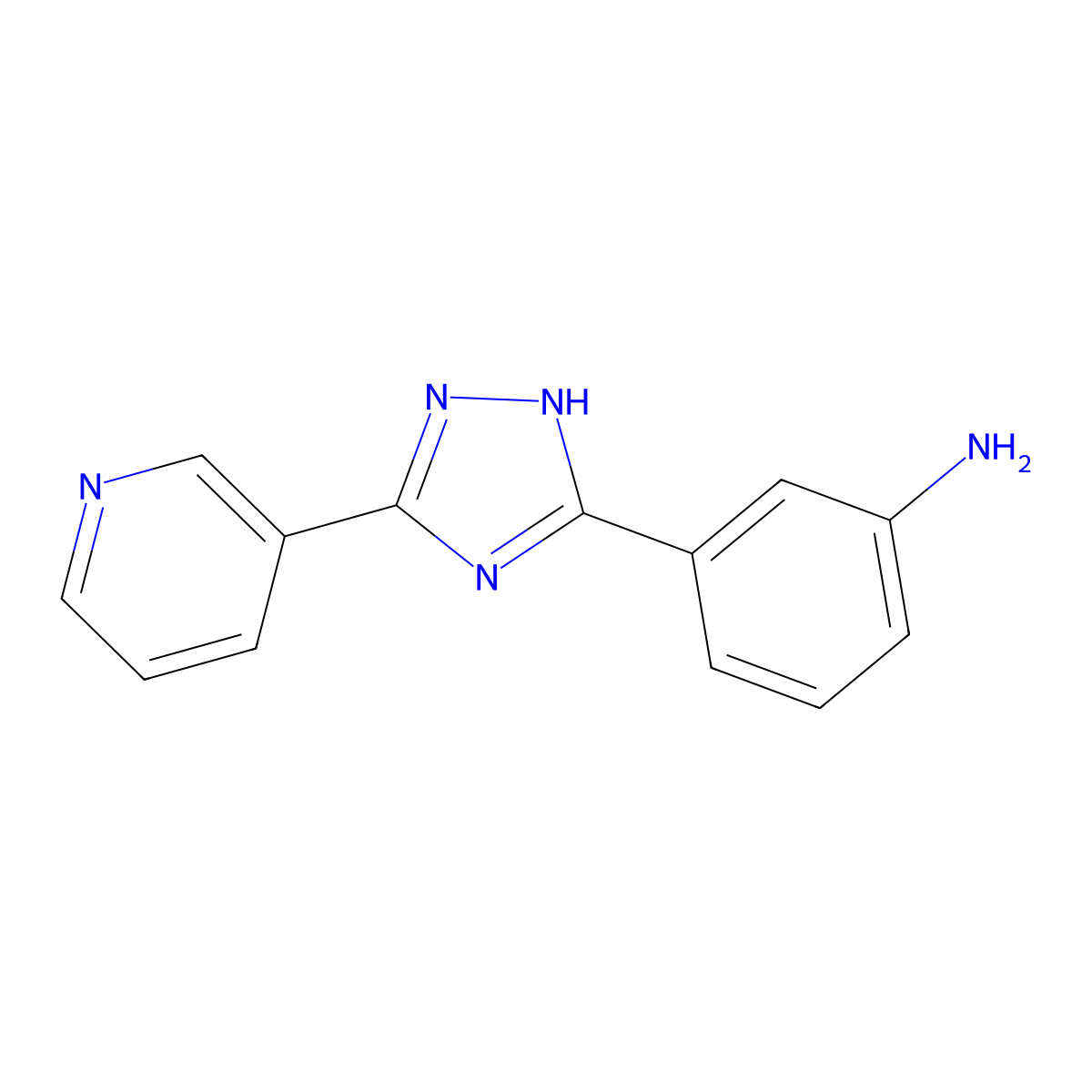 3-(5-(pyridin-3-yl)-1H-1,2,4-triazol-3-yl)aniline molecular structure, CAS 1092305-64-0