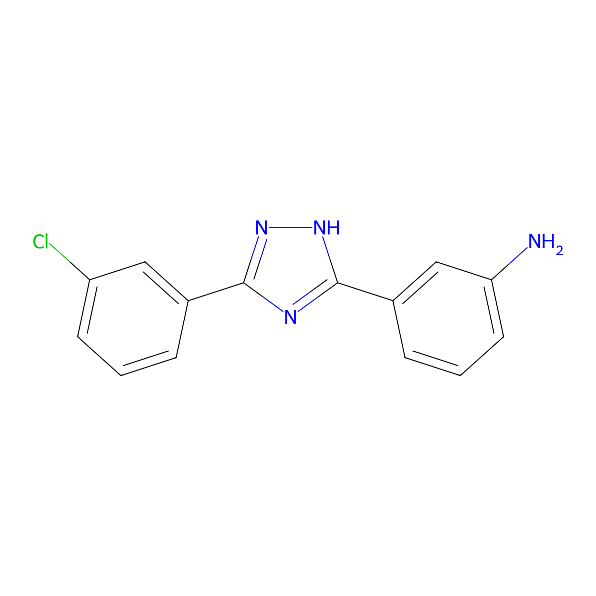 3-[5-(3-chlorophenyl)-4H-1,2,4-triazol-3-yl]aniline molecular structure, CAS 1092305-84-4
