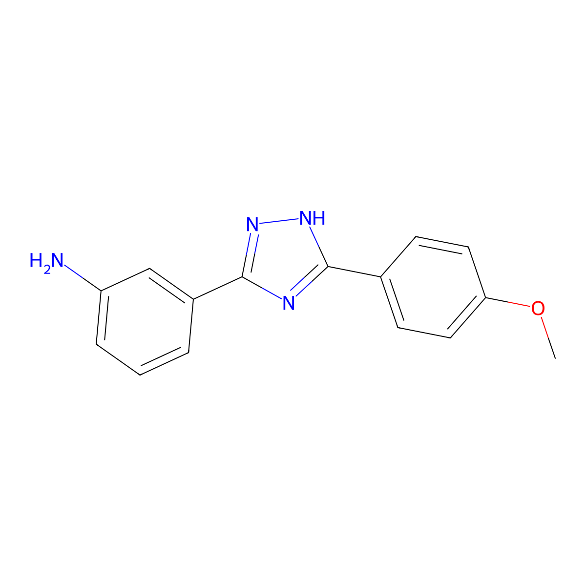 3-[5-(4-methoxyphenyl)-1H-1,2,4-triazol-3-yl]aniline molecular structure, CAS 1092305-89-9