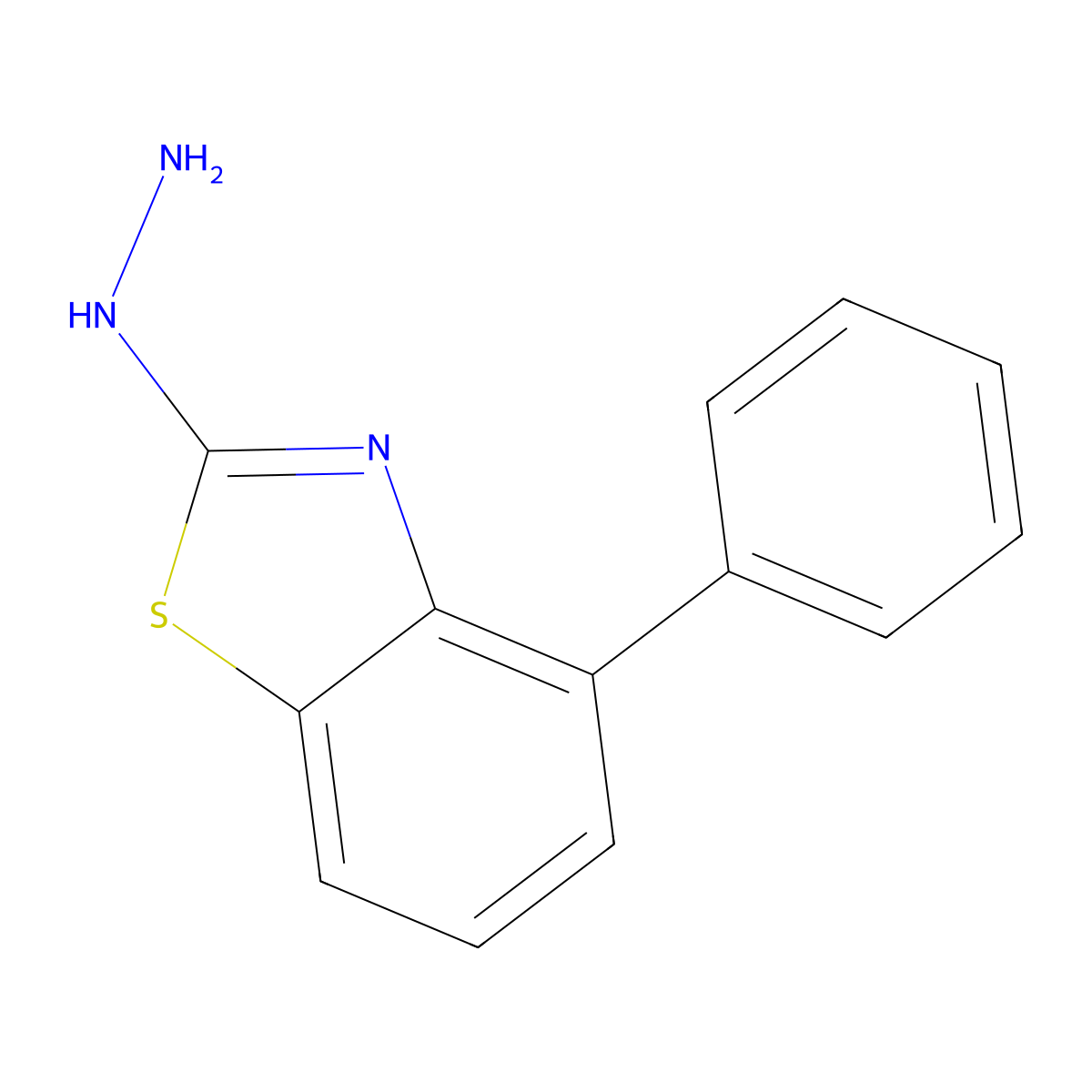 2-Hydrazinyl-4-phenyl-1,3-benzothiazole molecular structure, CAS 1092306-39-2