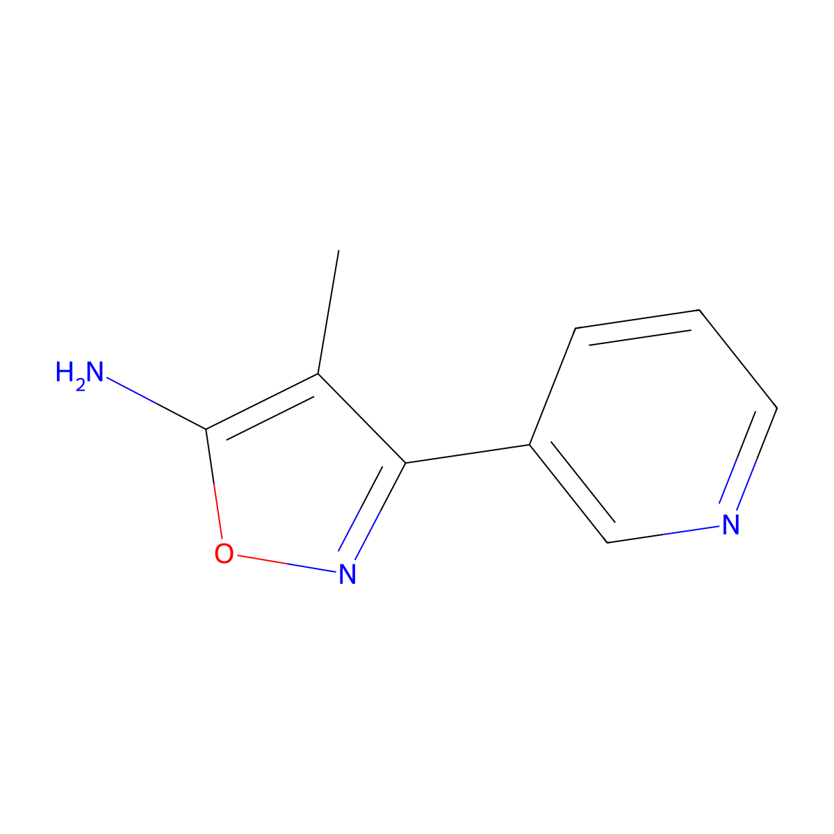 4-Methyl-3-(pyridin-3-yl)-1,2-oxazol-5-amine molecular structure, CAS 1092307-33-9