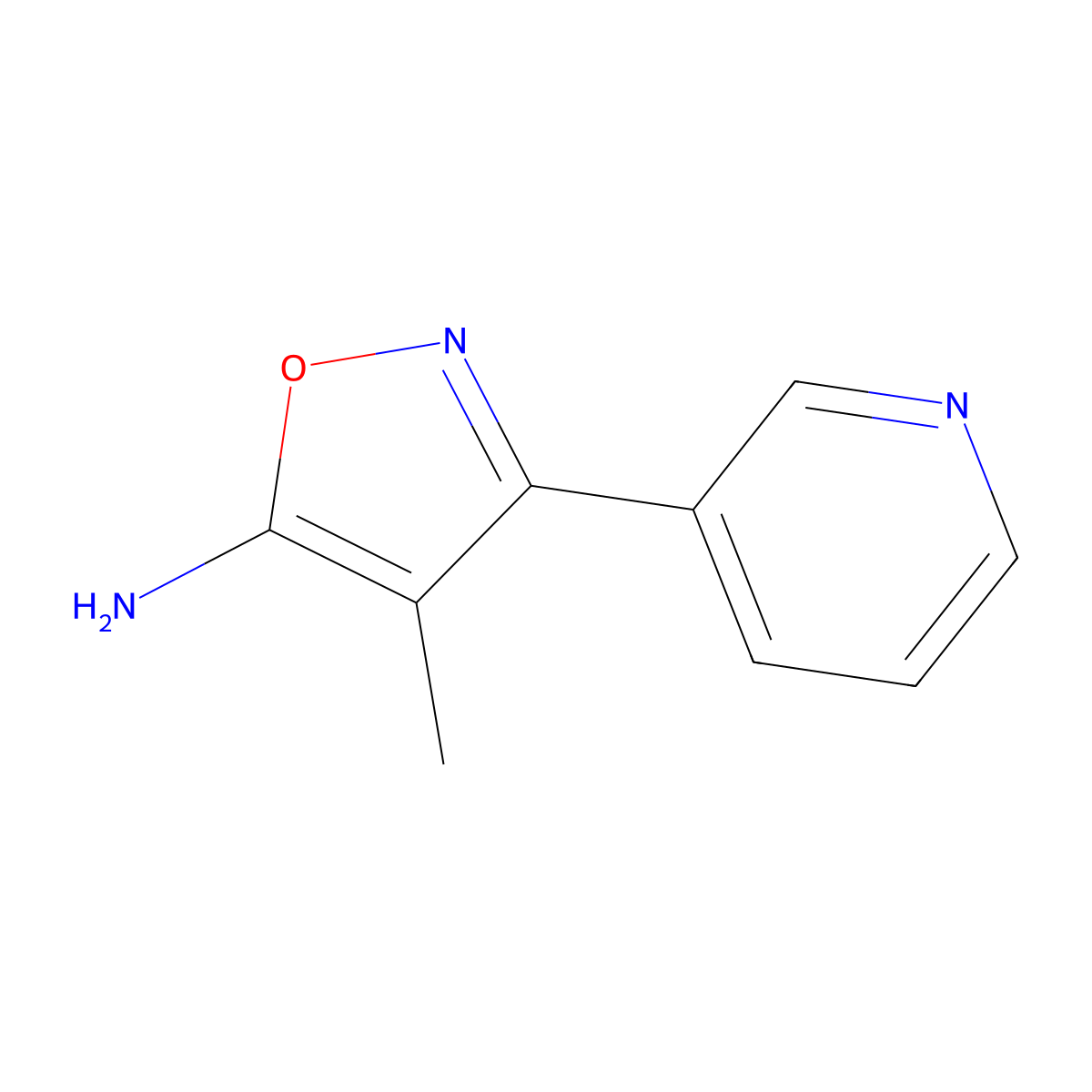 4-Methyl-3-(pyridin-3-yl)-1,2-oxazol-5-amine molecular structure, CAS 1092307-33-9