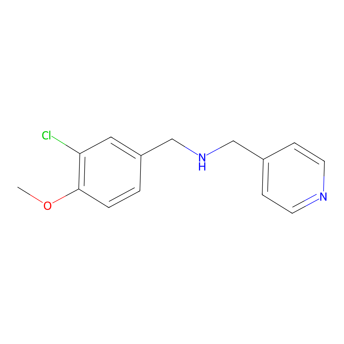 [(3-Chloro-4-methoxyphenyl)methyl](pyridin-4-ylmethyl)amine molecular structure, CAS 1092309-56-2