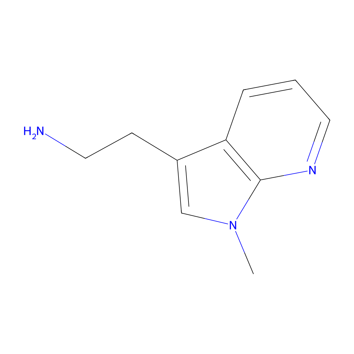 2-(1-Methyl-1H-pyrrolo[2,3-B]pyridin-3-YL)ethanamine molecular structure, CAS 1092309-84-6
