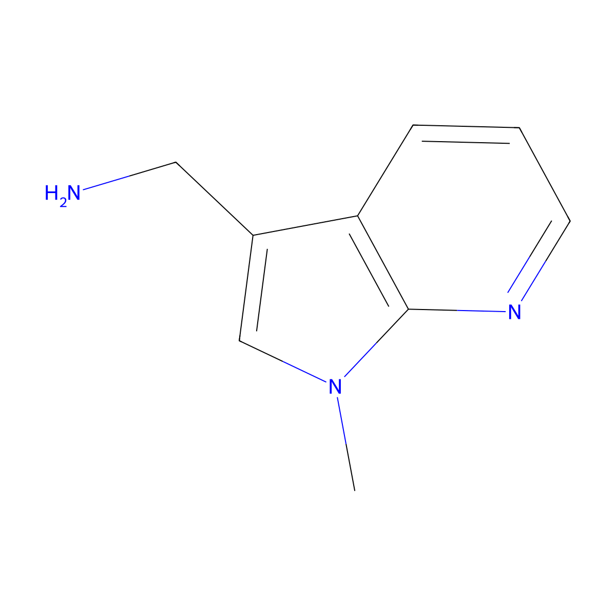 {1-methyl-1H-pyrrolo[2,3-b]pyridin-3-yl}methanamine molecular structure, CAS 1092309-87-9