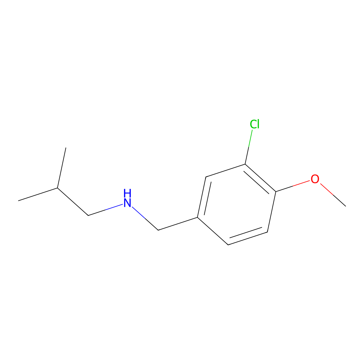 N-(3-chloro-4-methoxybenzyl)-N-isobutylamine molecular structure, CAS 1092310-88-7