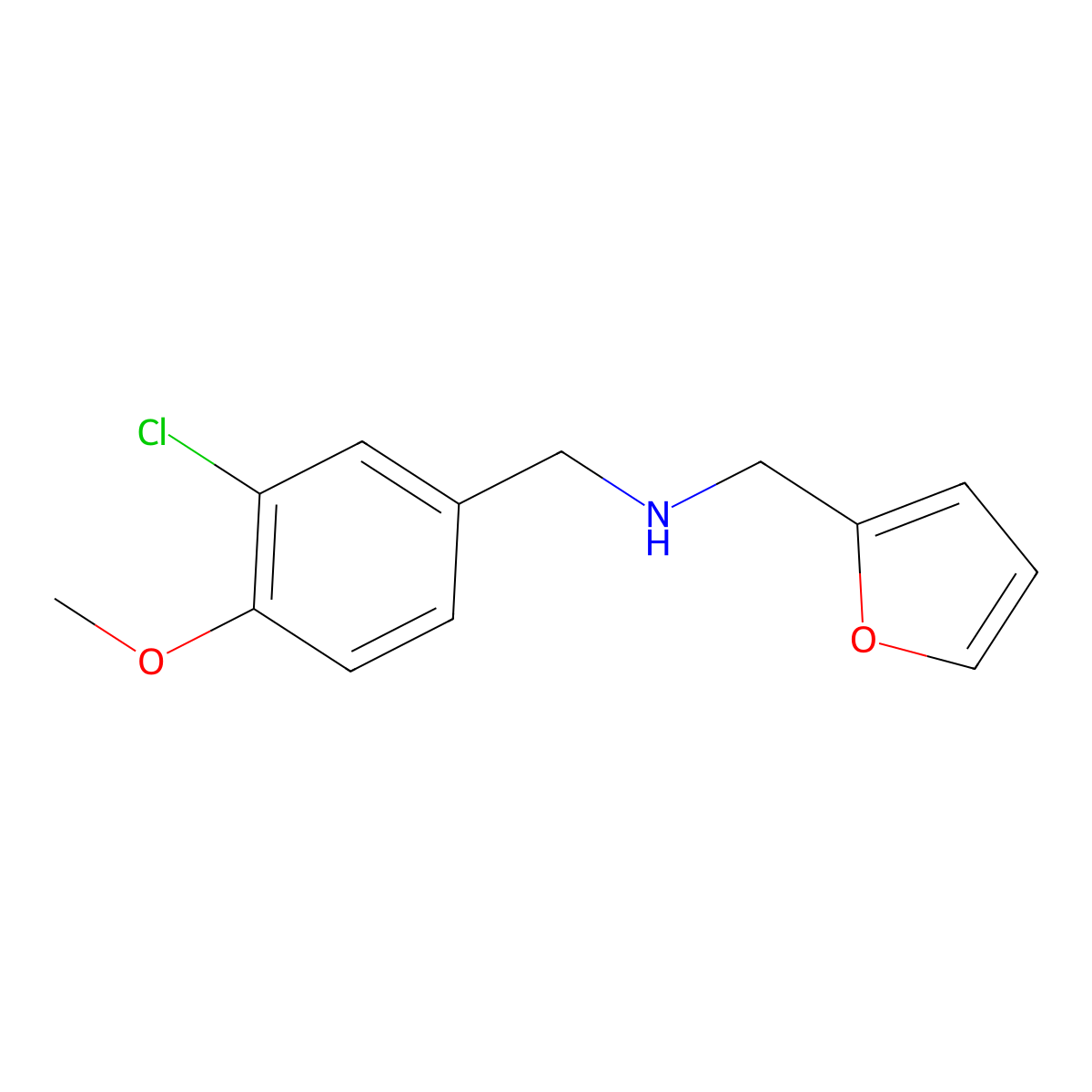 N-(3-chloro-4-methoxybenzyl)-N-(2-furylmethyl)amine molecular structure, CAS 1092310-92-3
