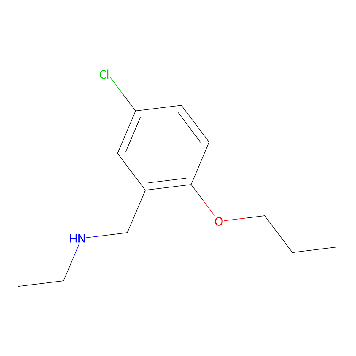 N-(5-chloro-2-propoxybenzyl)ethanamine molecular structure, CAS 1092310-96-7