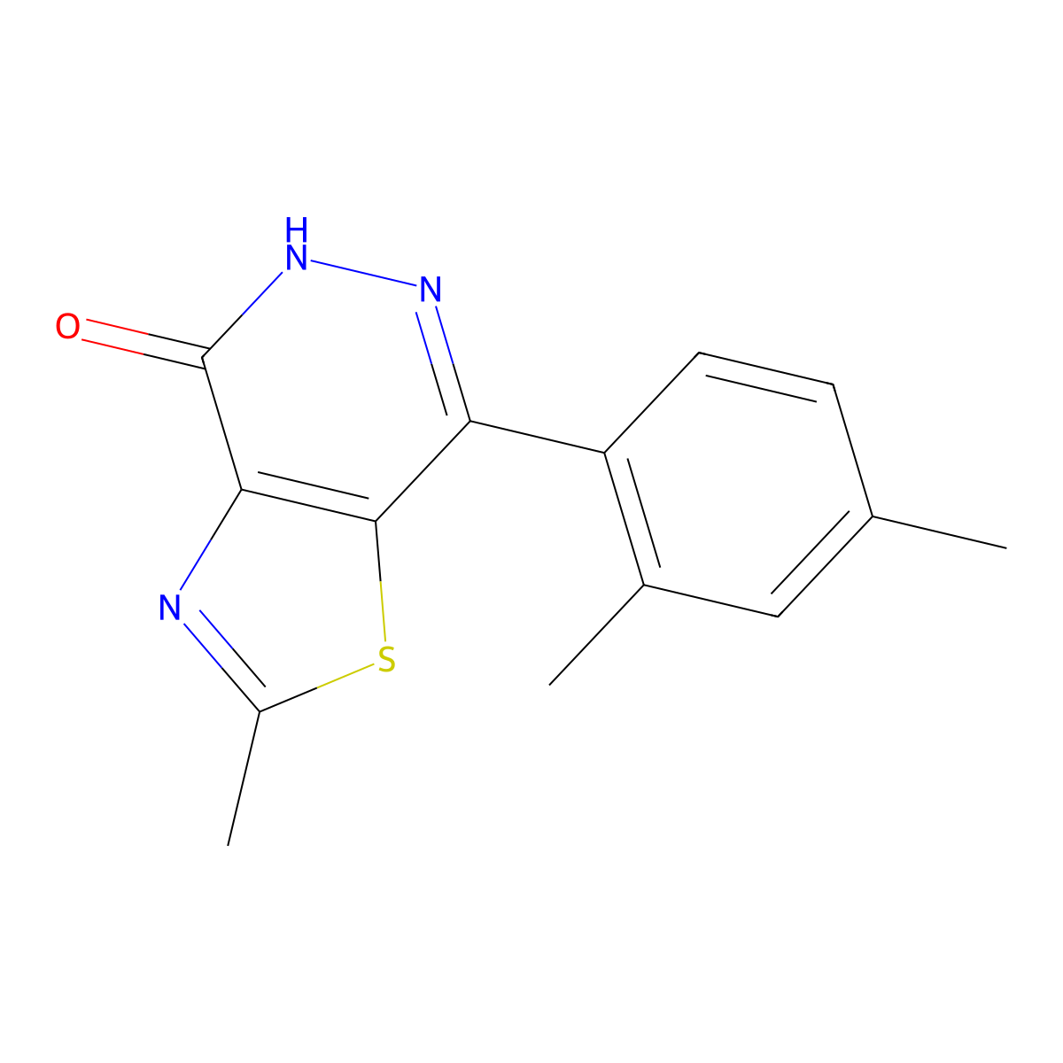 7-(2,4-dimethylphenyl)-2-methyl[1,3]thiazolo[4,5-d]pyridazin-4(5H)-one molecular structure, CAS 1092323-88-0