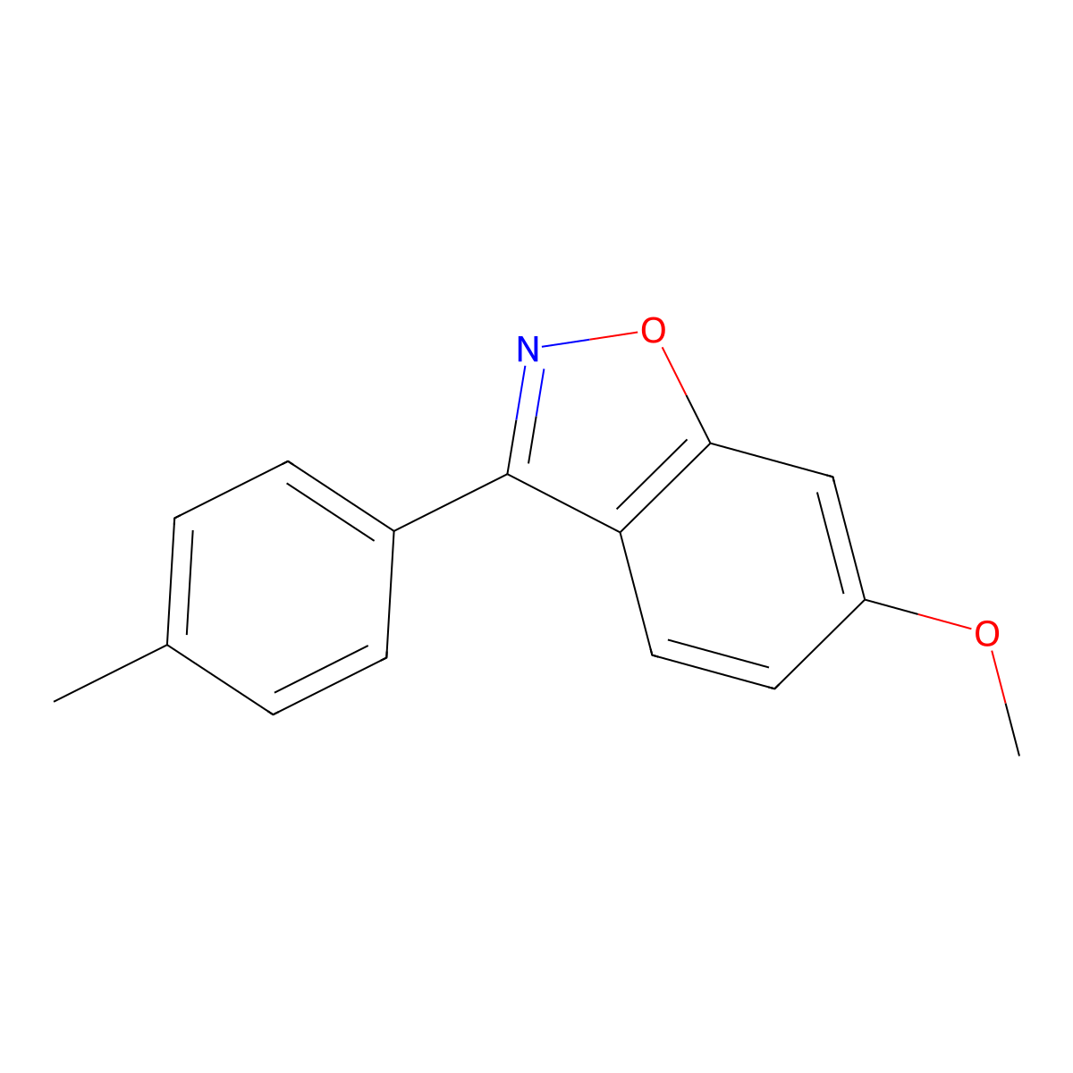 6-Methoxy-3-(4-methylphenyl)-1,2-benzoxazole molecular structure, CAS 1092331-89-9
