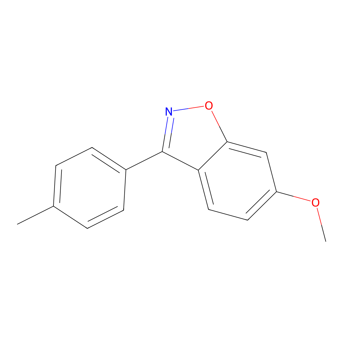 6-Methoxy-3-(4-methylphenyl)-1,2-benzoxazole molecular structure, CAS 1092331-89-9
