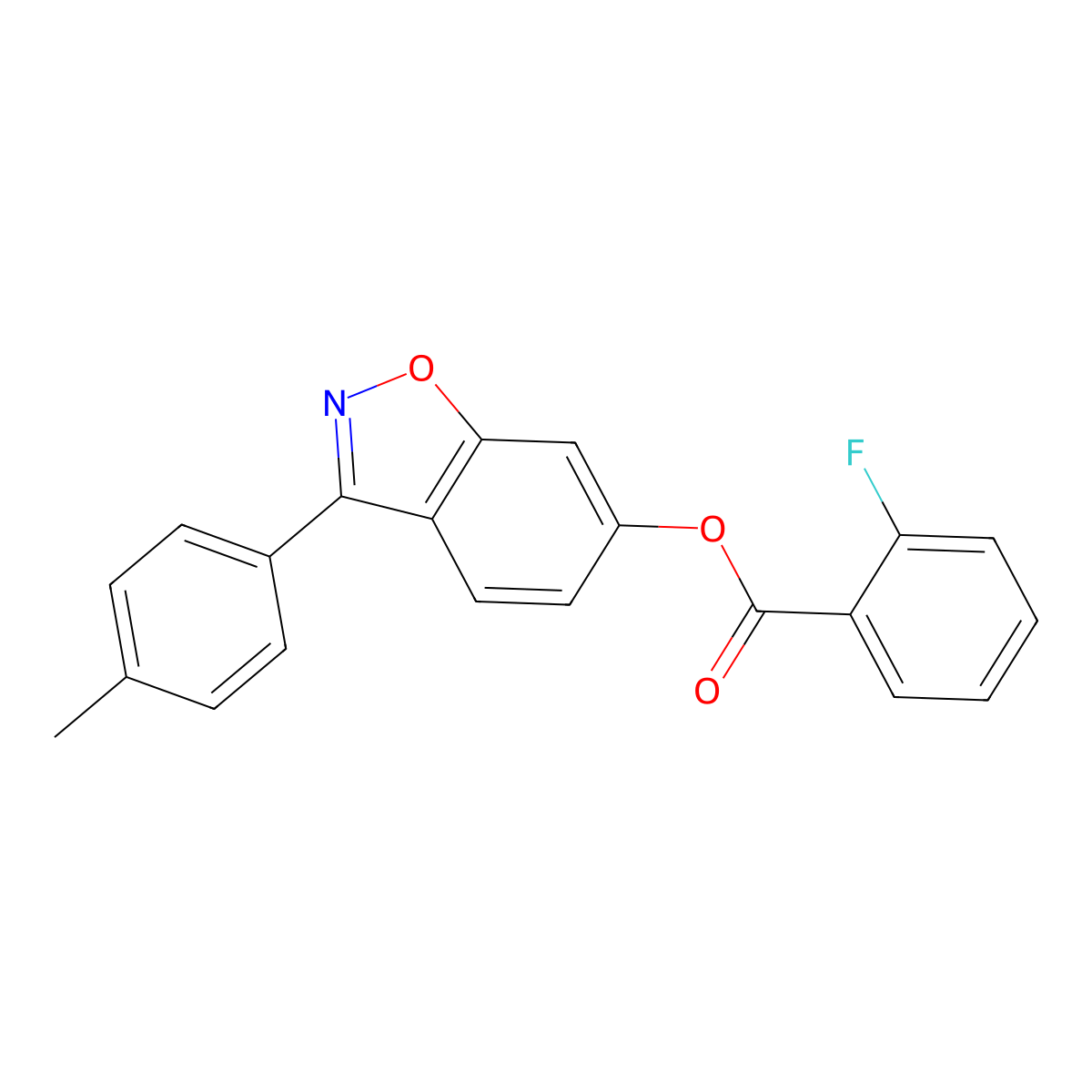 3-(4-Methylphenyl)-1,2-benzoxazol-6-yl 2-fluorobenzoate molecular structure, CAS 1092331-93-5