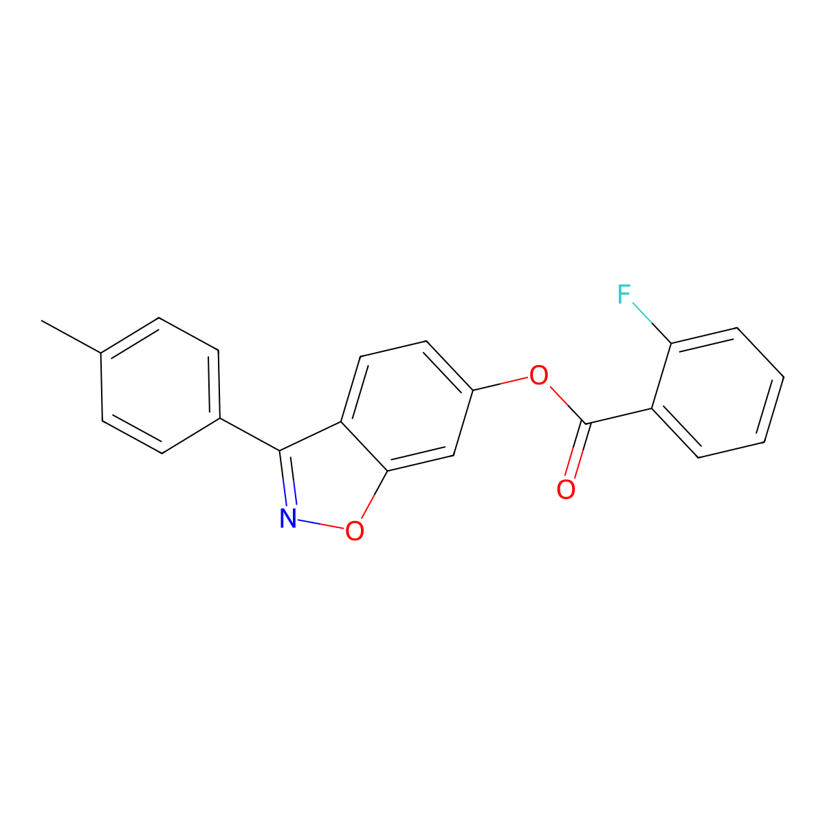 3-(4-Methylphenyl)-1,2-benzoxazol-6-yl 2-fluorobenzoate molecular structure, CAS 1092331-93-5