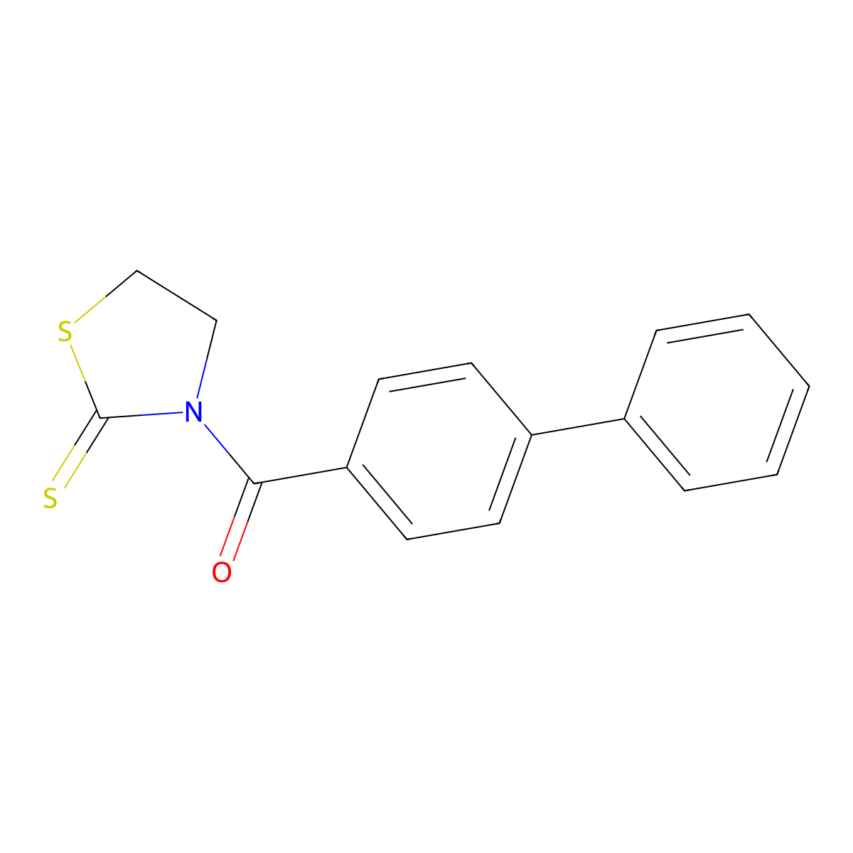 3-(4-Phenylbenzoyl)-1,3-thiazolidine-2-thione molecular structure, CAS 1092332-39-2