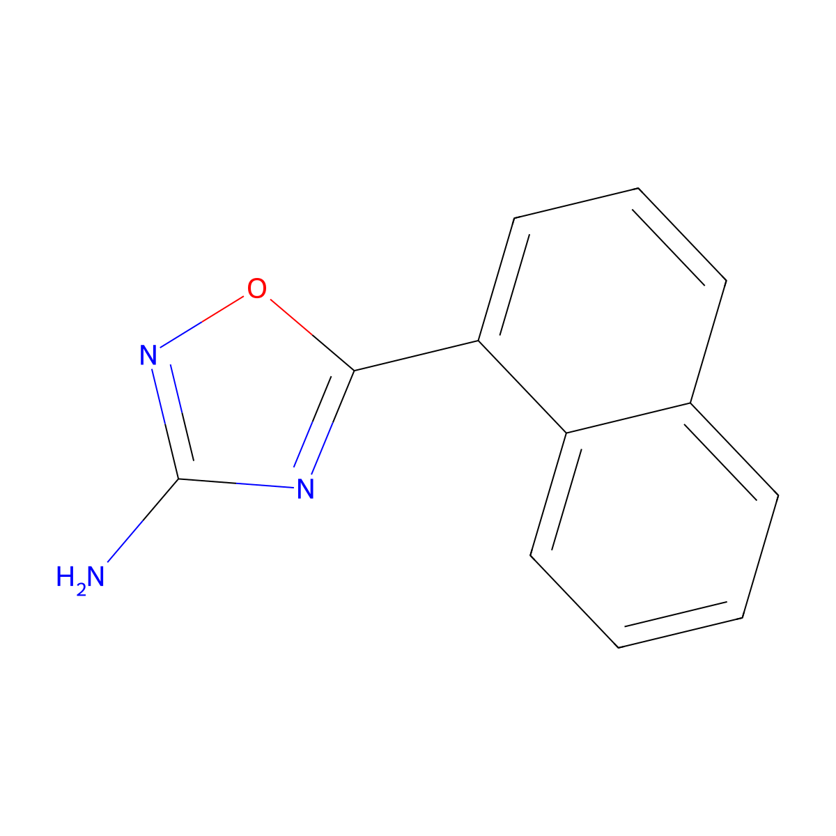 5-Naphthyl-1,2,4-oxadiazole-3-ylamine molecular structure, CAS 1092333-15-7