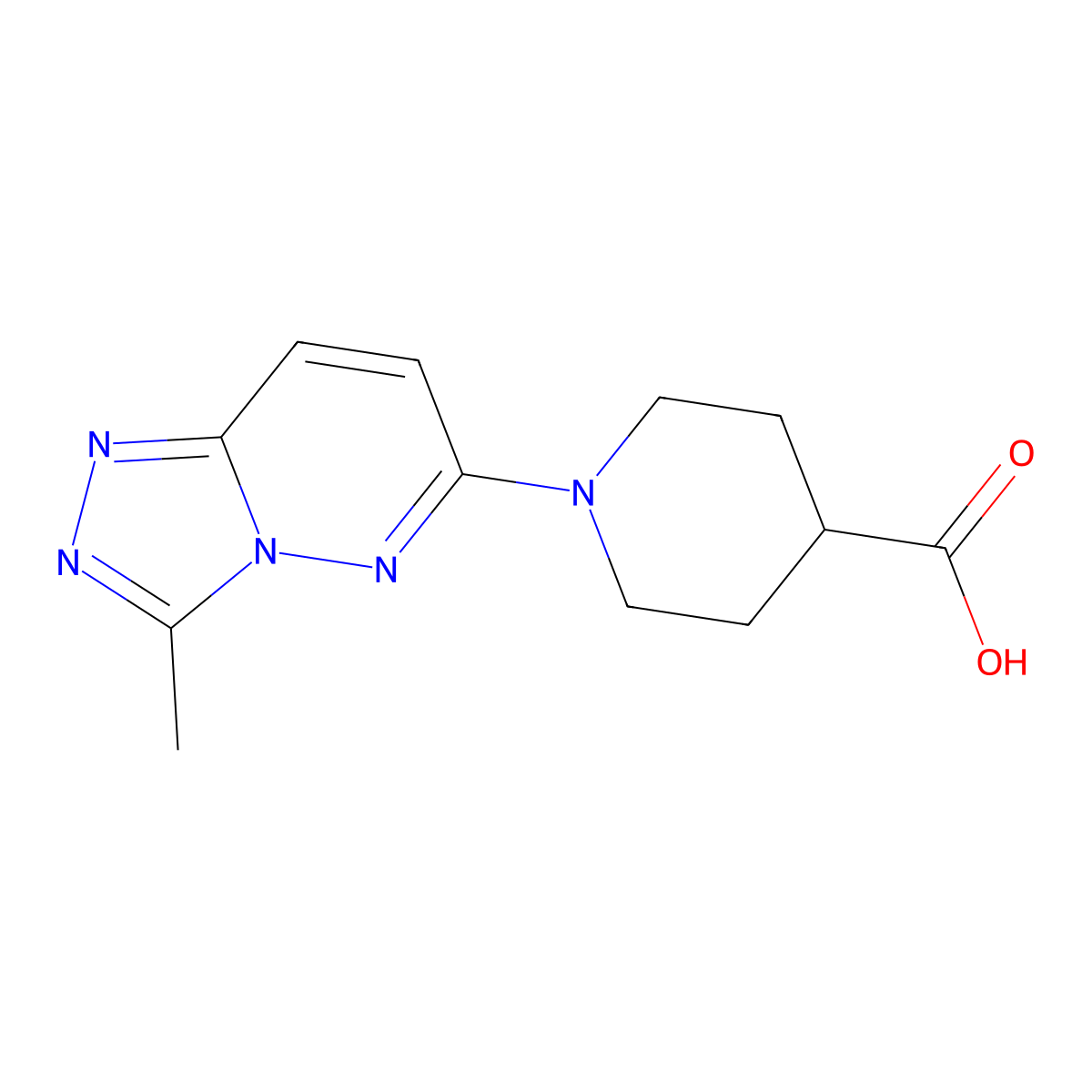 1-(3-Methyl-[1,2,4]triazolo[4,3-b]pyridazin-6-yl)piperidine-4-carboxylic acid molecular structure, CAS 1092333-49-7