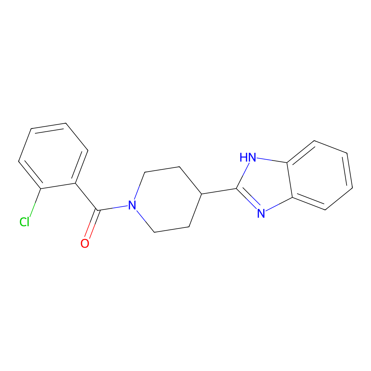 [4-(1H-benzimidazol-2-yl)piperidin-1-yl](2-chlorophenyl)methanone molecular structure, CAS 1092333-53-3