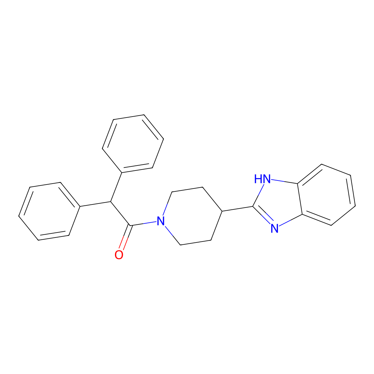 1-[4-(1H-benzimidazol-2-yl)piperidin-1-yl]-2,2-diphenylethanone molecular structure, CAS 1092333-57-7