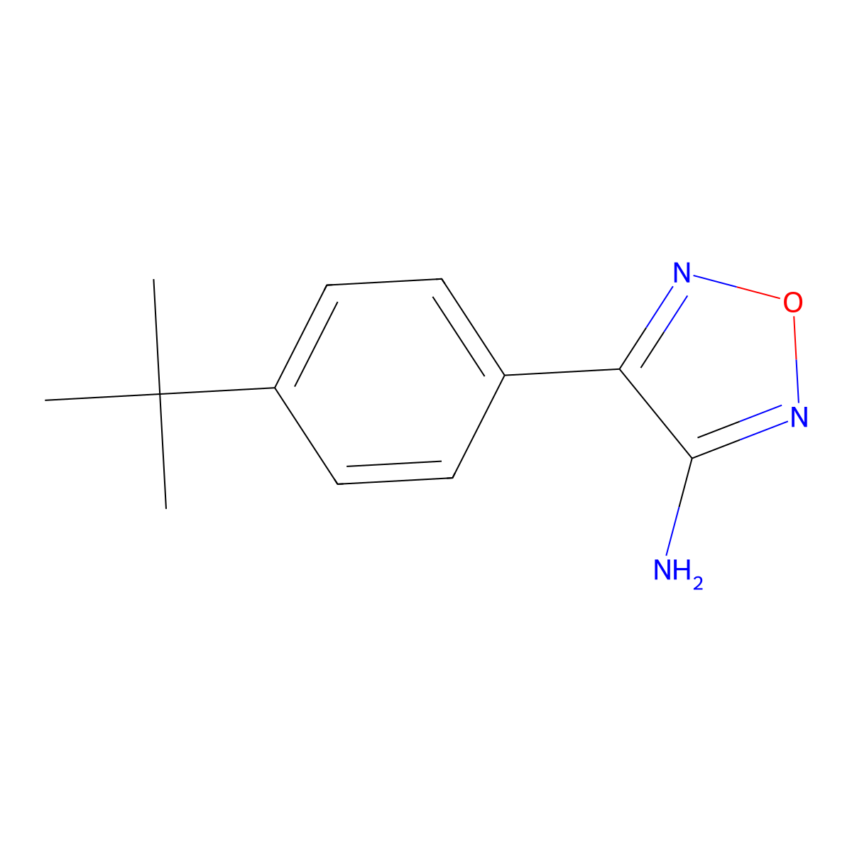 4-(4-Tert-butylphenyl)-1,2,5-oxadiazol-3-amine molecular structure, CAS 1092335-94-8