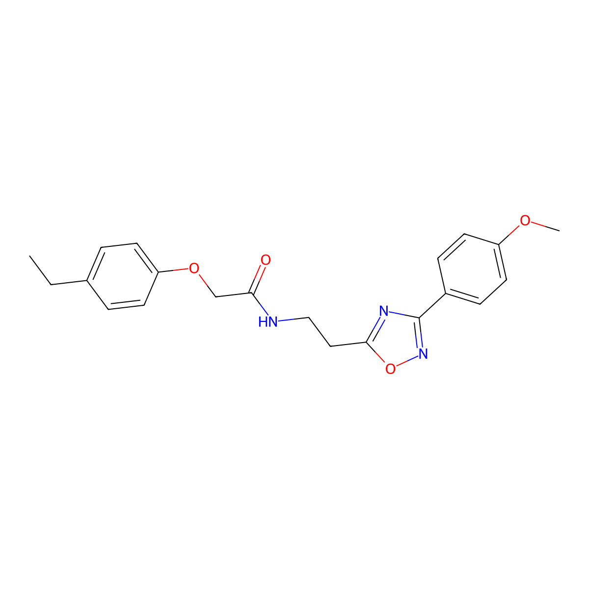 2-(4-ethylphenoxy)-N-{2-[3-(4-methoxyphenyl)-1,2,4-oxadiazol-5-yl]ethyl}acetamide molecular structure, CAS 1092336-06-5