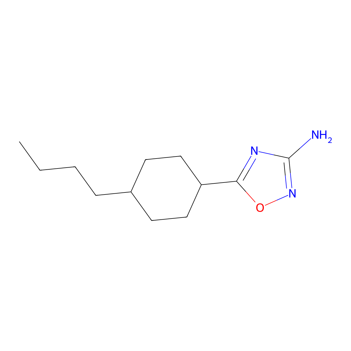 5-(4-Butylcyclohexyl)-1,2,4-oxadiazol-3-amine molecular structure, CAS 1092336-30-5