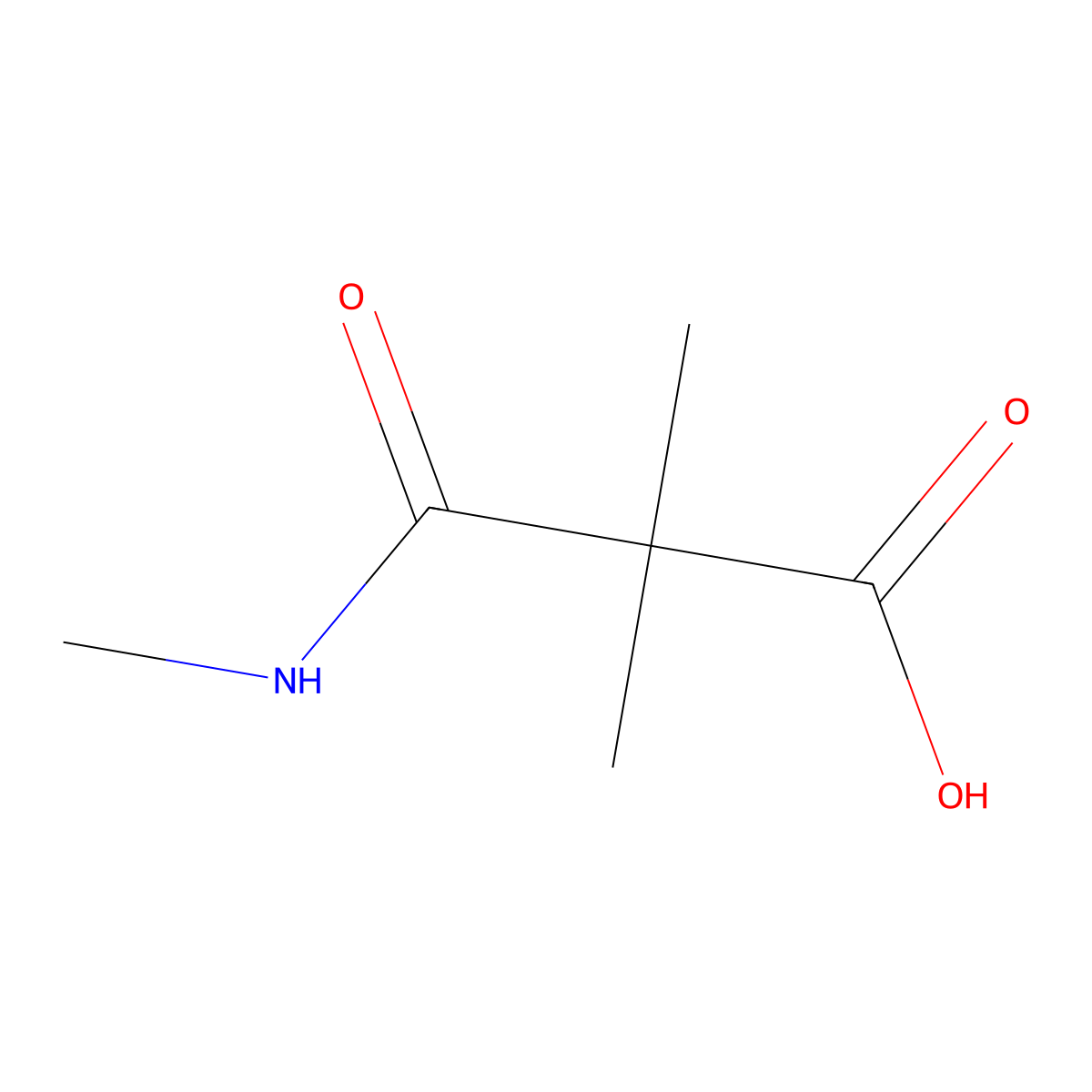 2,2-Dimethyl-2-(methylcarbamoyl)aceticacid molecular structure, CAS 109234-02-8