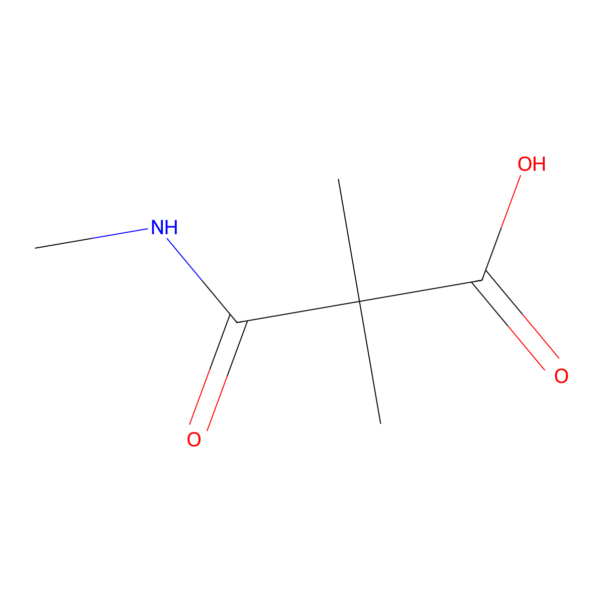 2,2-Dimethyl-2-(methylcarbamoyl)aceticacid molecular structure, CAS 109234-02-8